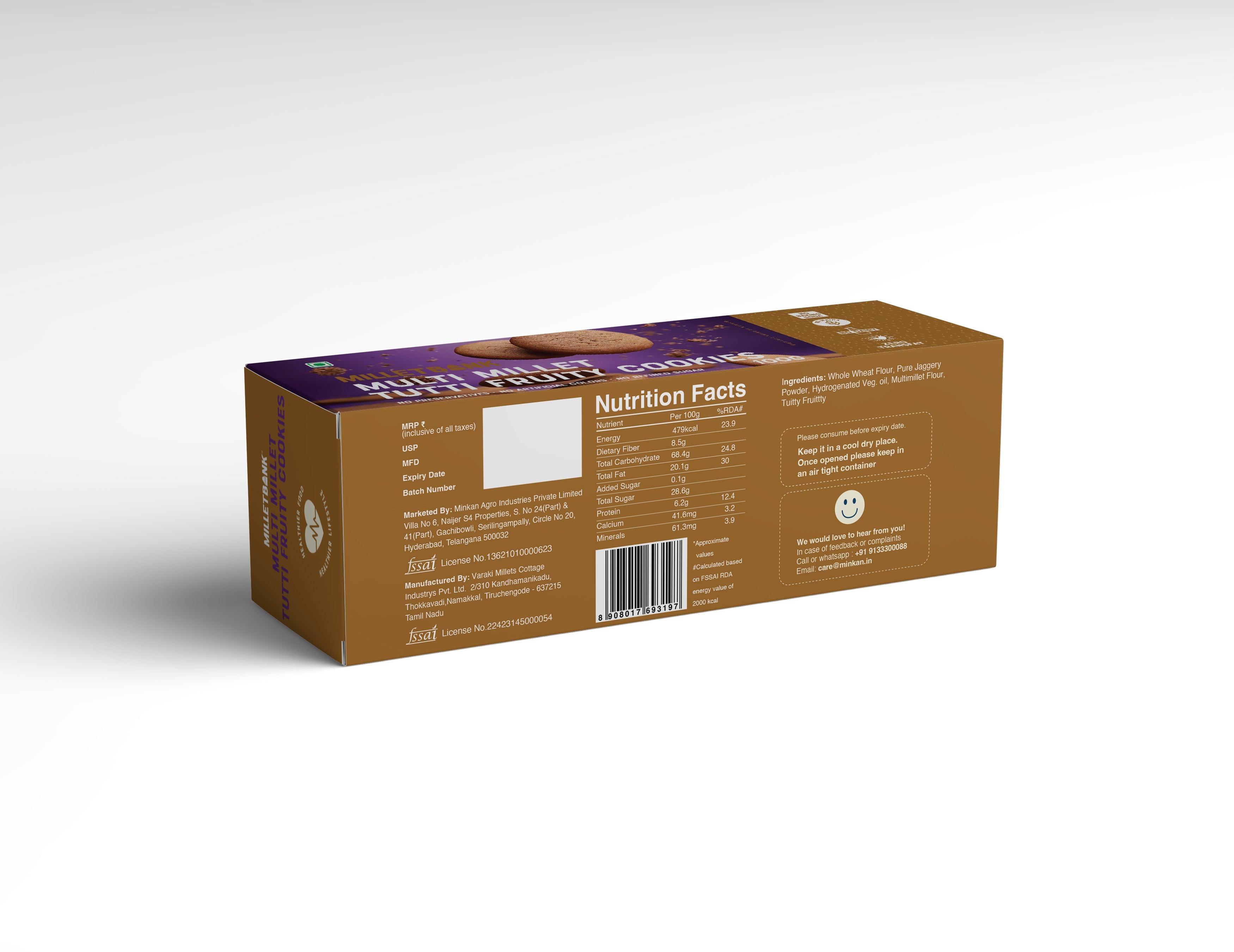 Multi Millet Tutti Fruity Cookies