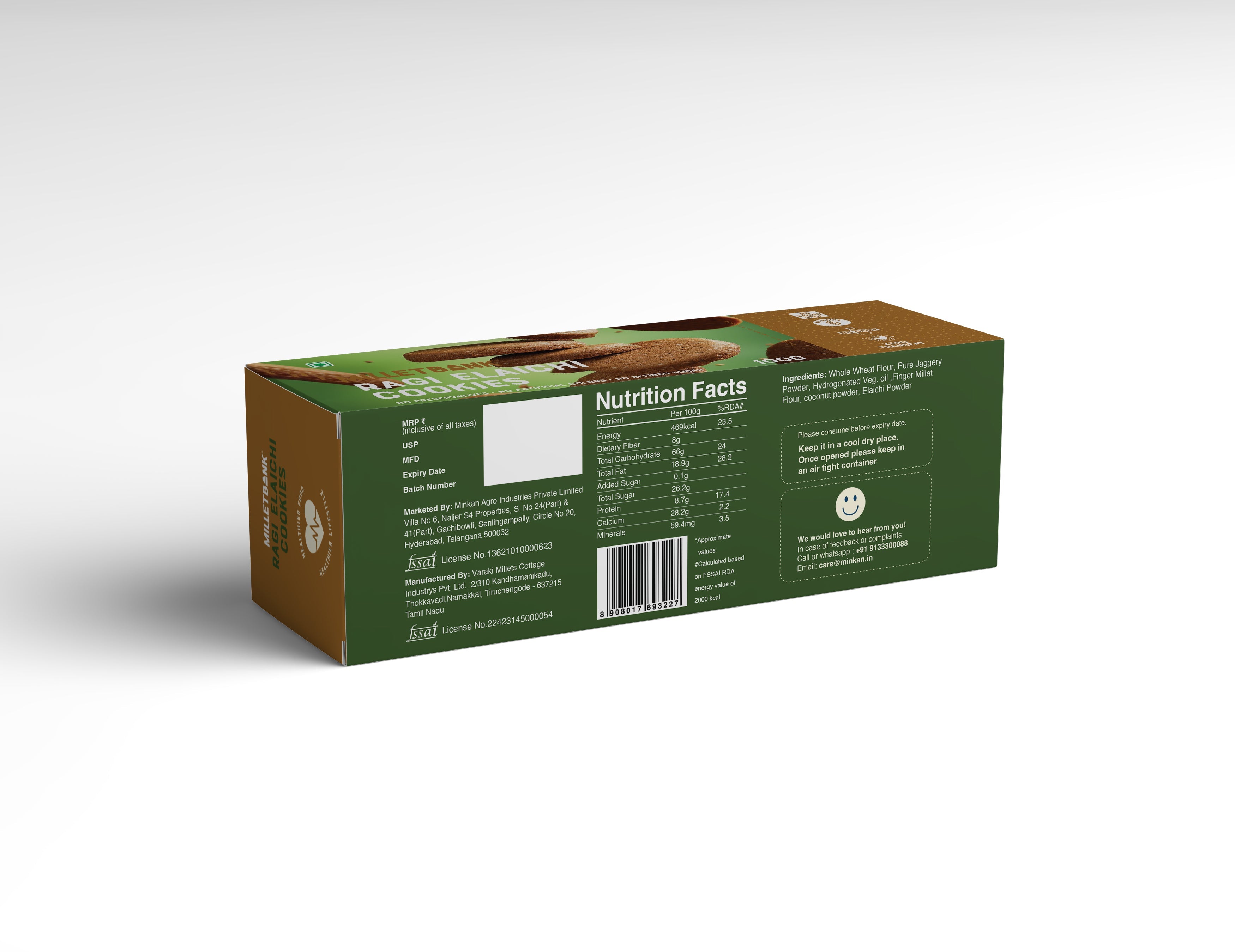 Ragi Elaichi Cookies