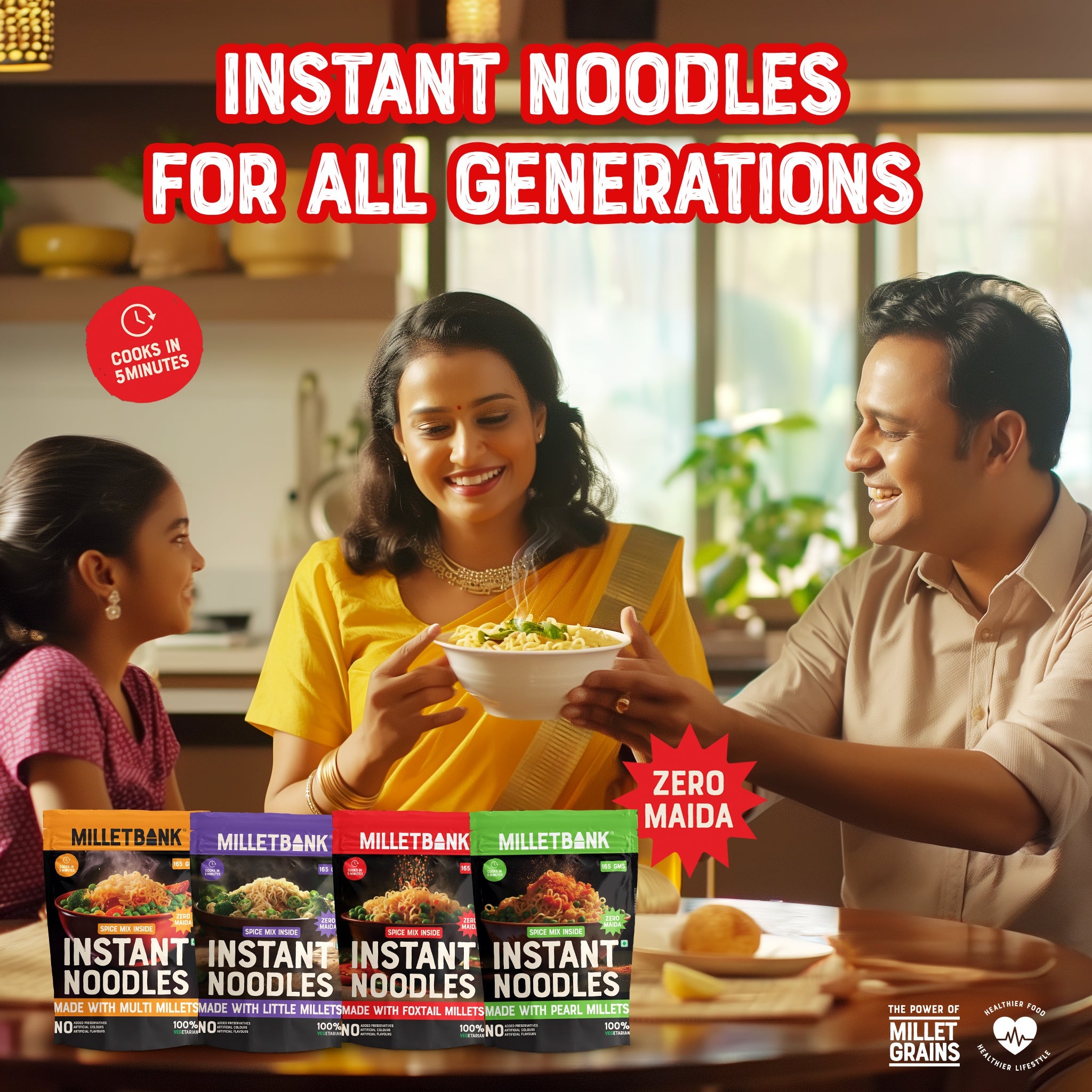 Multi Millet Instant Noodles